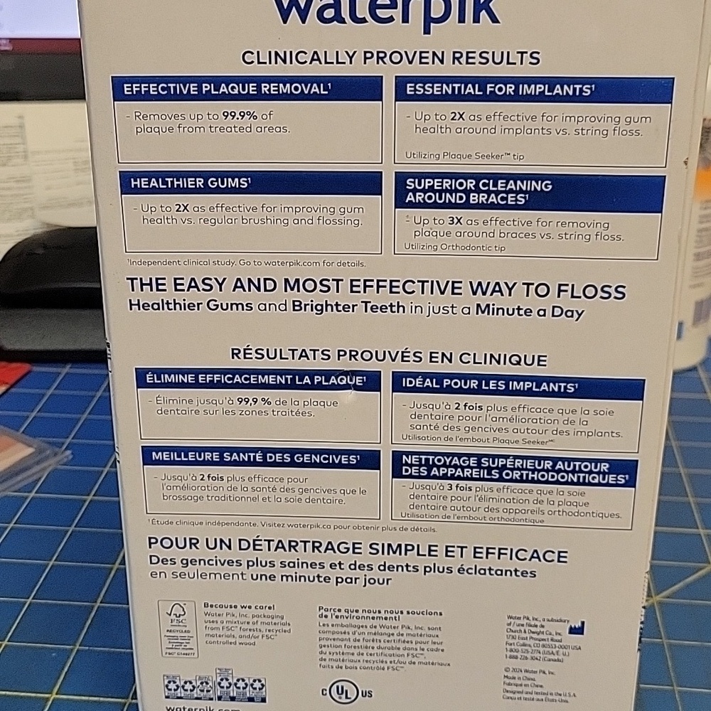 Waterpik Aquarius Water Flosser New Opened Box Sealed Inside - Picture 2 of 2